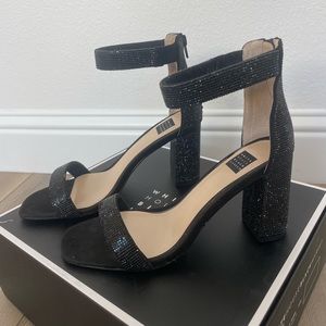 White House Black Market Black Sparkly Heels ✨